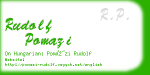 rudolf pomazi business card